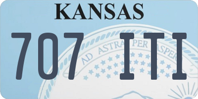 KS license plate 707ITI