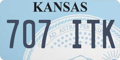 KS license plate 707ITK