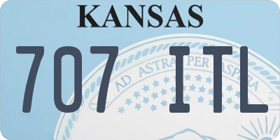 KS license plate 707ITL