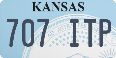 KS license plate 707ITP