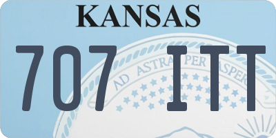 KS license plate 707ITT