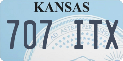 KS license plate 707ITX