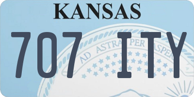 KS license plate 707ITY
