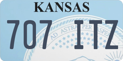 KS license plate 707ITZ
