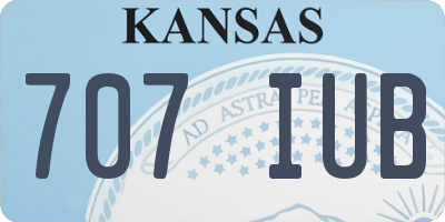 KS license plate 707IUB