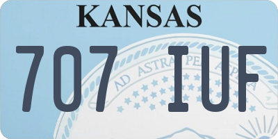 KS license plate 707IUF