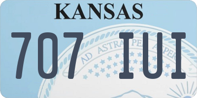 KS license plate 707IUI