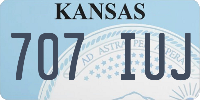 KS license plate 707IUJ