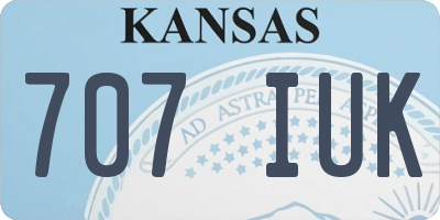 KS license plate 707IUK