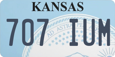 KS license plate 707IUM