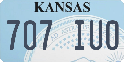 KS license plate 707IUO