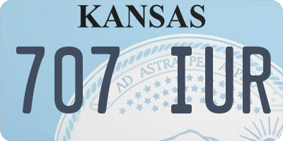 KS license plate 707IUR