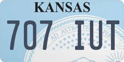 KS license plate 707IUT