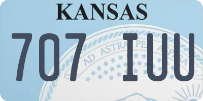 KS license plate 707IUU