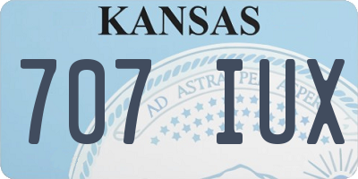 KS license plate 707IUX