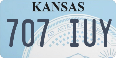 KS license plate 707IUY