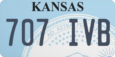 KS license plate 707IVB
