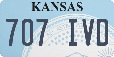 KS license plate 707IVD