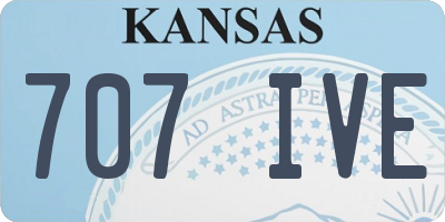 KS license plate 707IVE