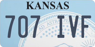 KS license plate 707IVF