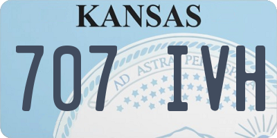 KS license plate 707IVH
