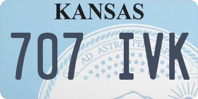 KS license plate 707IVK