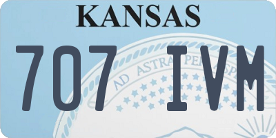 KS license plate 707IVM