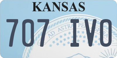 KS license plate 707IVO