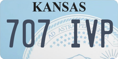 KS license plate 707IVP