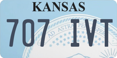 KS license plate 707IVT