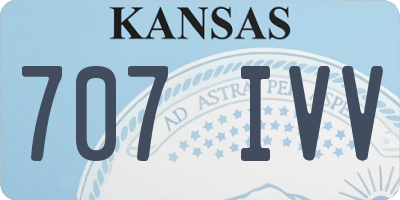 KS license plate 707IVV