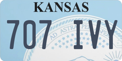 KS license plate 707IVY