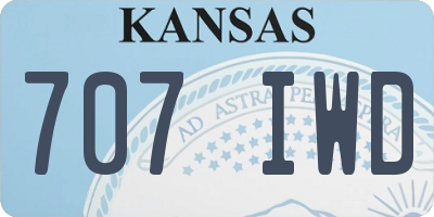 KS license plate 707IWD