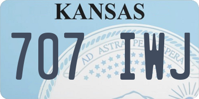 KS license plate 707IWJ