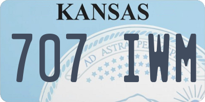 KS license plate 707IWM