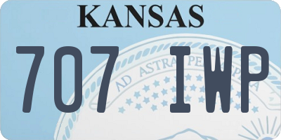 KS license plate 707IWP