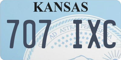 KS license plate 707IXC
