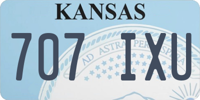 KS license plate 707IXU