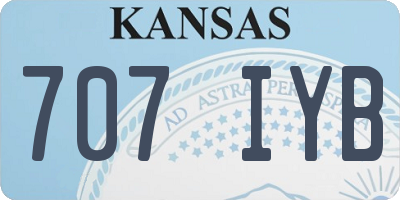 KS license plate 707IYB