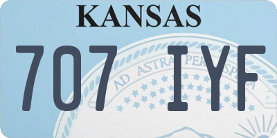 KS license plate 707IYF