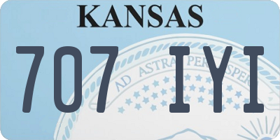 KS license plate 707IYI