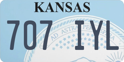 KS license plate 707IYL