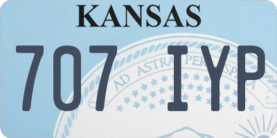 KS license plate 707IYP