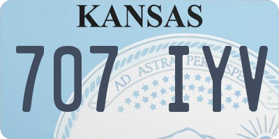 KS license plate 707IYV