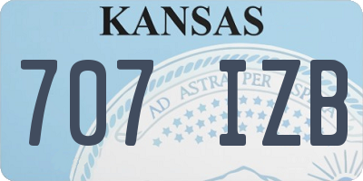 KS license plate 707IZB