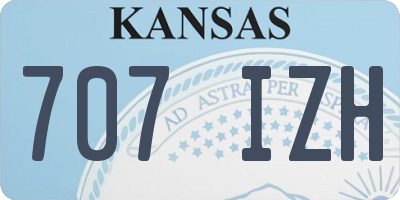 KS license plate 707IZH