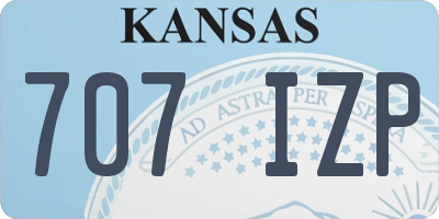 KS license plate 707IZP