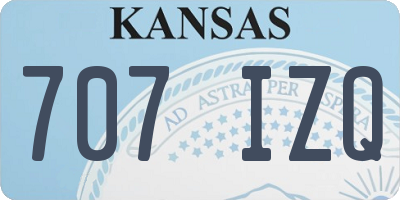 KS license plate 707IZQ
