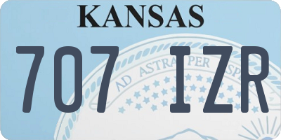 KS license plate 707IZR