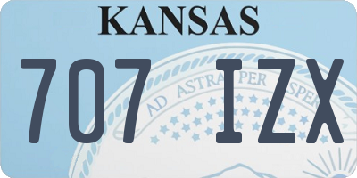 KS license plate 707IZX